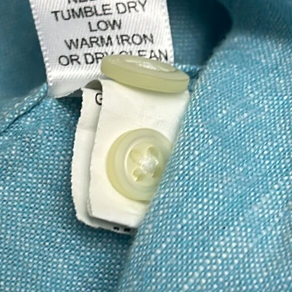 Banana Republic Heather Light Blue Long Sleeve Button Down Dress Shirt- Size XL - Picture 12 of 16